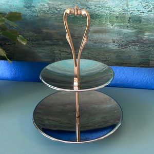 Vintage Metal "Kromex" Dessert Tray or Tip Bit server Cake Stand